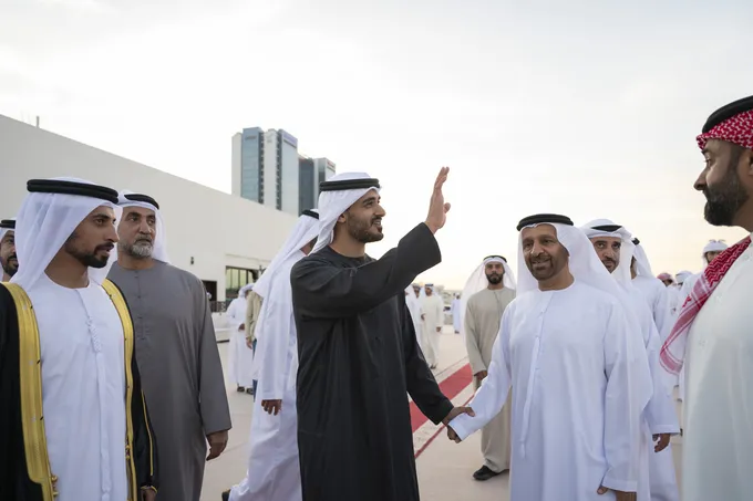 Zayed bin Mohamed bin Zayed attends Humaid Said Humaid Al Raqraqi Al Mazrouei wedding reception
