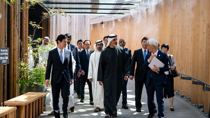 ولي عهد أبوظبي يزور جناح اليابان في معرض &quot;إكسبو 2025 أوساكا&quot;