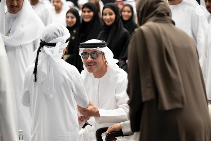 Mansour bin Zayed and Hazza bin Zayed witness the launch of the first edition of the UAE Agricultural Conference and Exhibition in Al Ain.