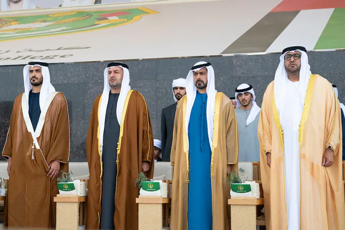 UAE President attends graduation ceremony of 50th cohort and first university-level cohort of cadet officers at Zayed II Military College in Al Ain Region