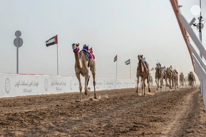 Hazza bin Zayed attends Lagaya category race at Al Rawda Racetrack in Al Ain Region
