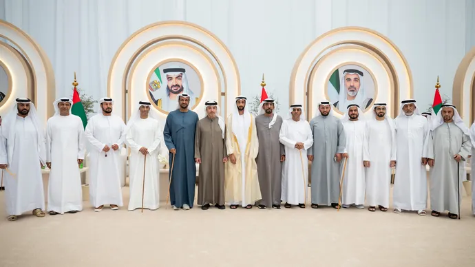 Hazza bin Zayed attends Mohammed Saleh Mohammed bin Mejren Al Ameri wedding reception