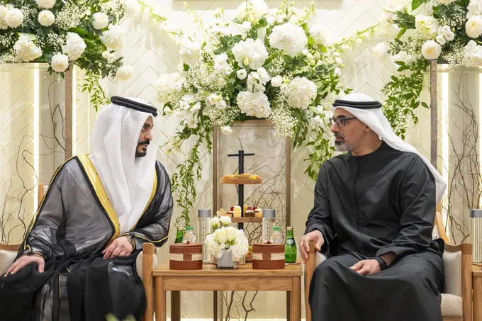 Khaled bin Mohamed bin Zayed attends Mohamed Ahmad Ali Al Hashimi wedding reception 