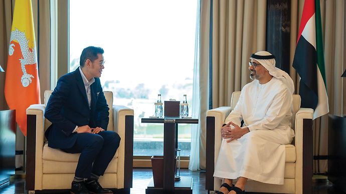 Khaled bin Mohamed bin Zayed receives King of Bhutan