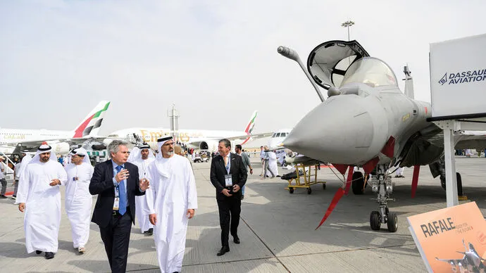 Khaled bin Mohamed bin Zayed  attends events on 4th day of Dubai Airshow 2023