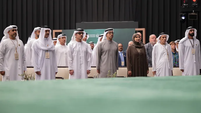 Sheikh Mansour bin Zayed and Sheikh Hazza bin Zayed inaugurate Emirates Agriculture Conference and Exhibition in Al Ain