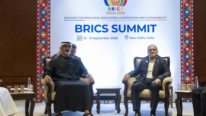 Crown Prince of Abu Dhabi meets Iranian President on sidelines of BRICS Summit in New Delhi