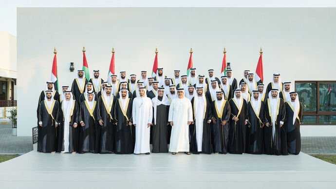 Hamed bin Zayed Al Nahyan attends group wedding reception at Majlis Al Manhal