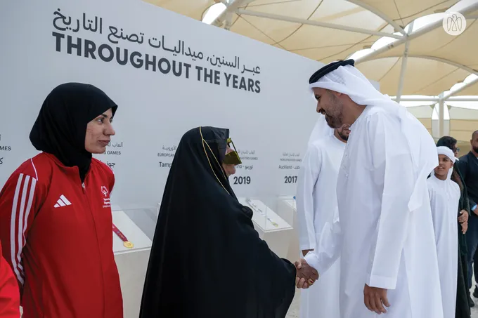 Theyab bin Mohammed bin Zayed witnesses the unveiling of the official medals for the Abu Dhabi Masters 2026 Games