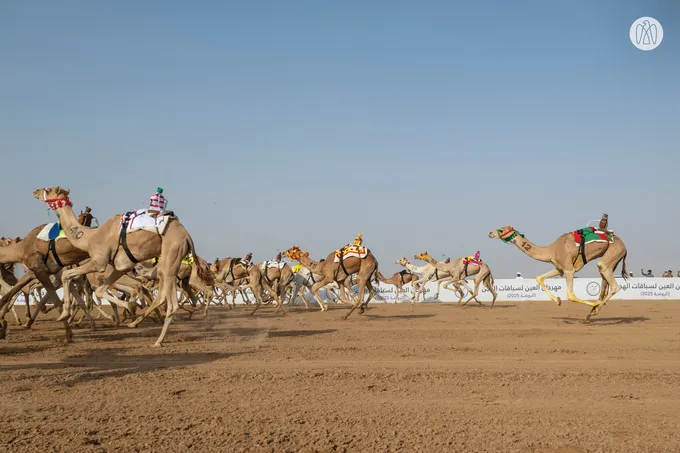 Hazza bin Zayed attends Lagaya category race at Al Rawda Racetrack in Al Ain Region