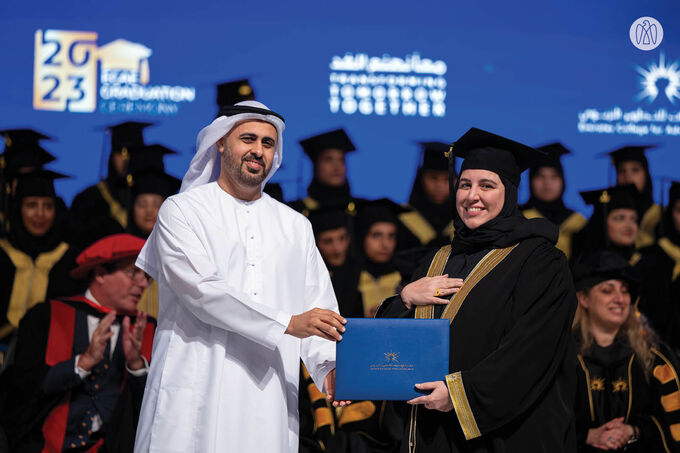 Theyab bin Mohamed bin Zayed attends Emirates College for Advanced Education graduation ceremony