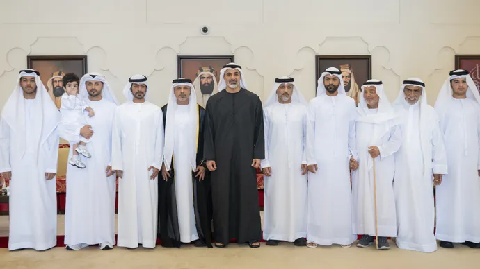 Khaled bin Mohamed bin Zayed  attends Khaled Ahmed Raqeet Alsuwaidi wedding reception