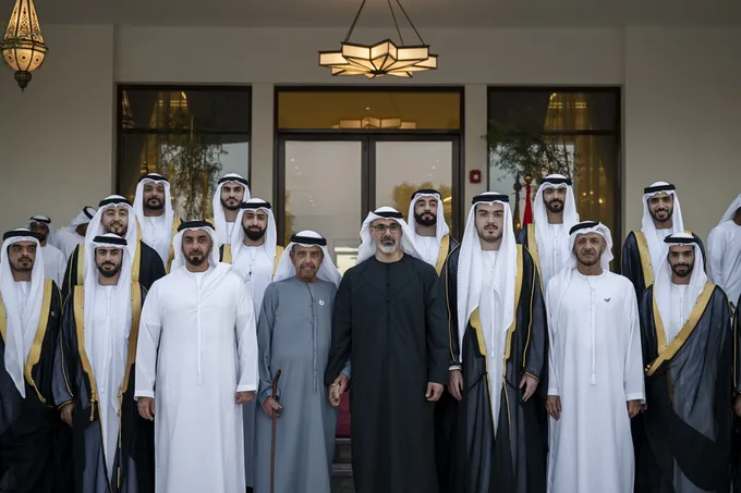 Khaled bin Mohamed bin Zayed attends Zayed Abdullah Al Hashmi wedding reception