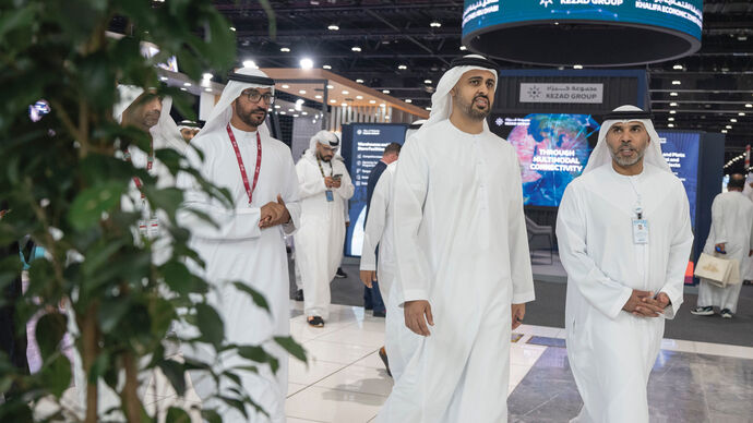 Theyab bin Mohamed bin Zayed visits Abu Dhabi International Food Exhibition and Abu Dhabi Date Palm Exhibition