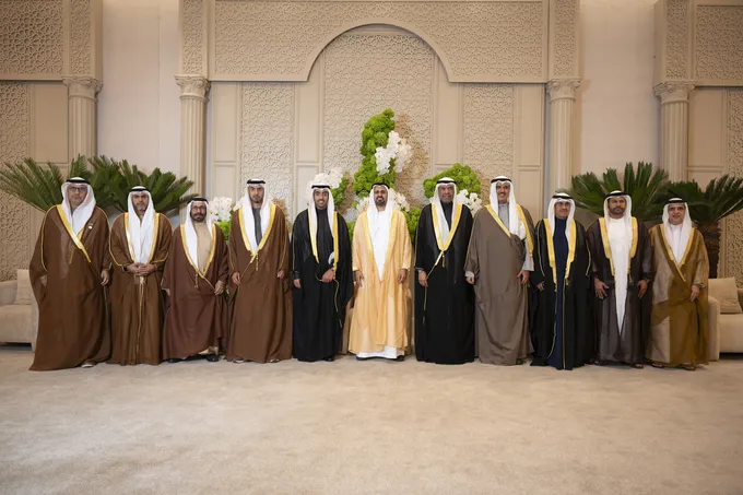 Theyab bin Mohamed bin Zayed attends Othman Abdullah Al-Yahya wedding reception