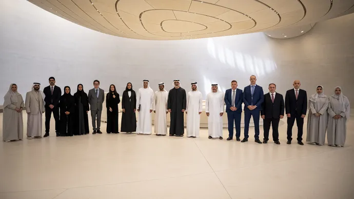 Khaled bin Mohamed bin Zayed reviews progress at  Zayed National Museum in Saadiyat Cultural District