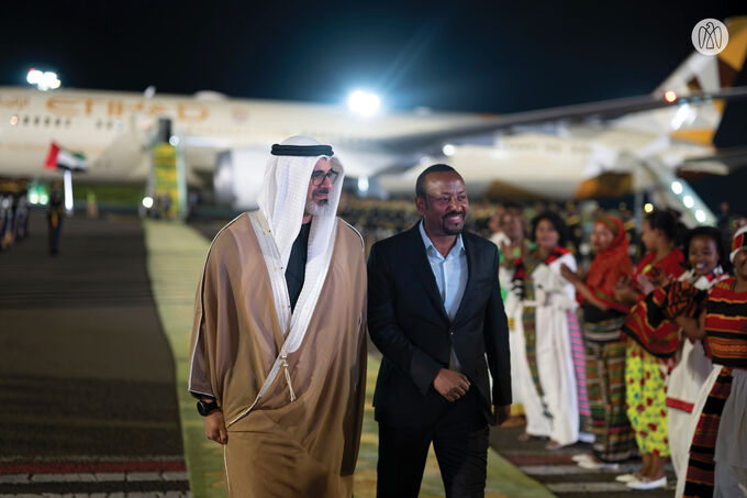 On behalf of UAE President, Crown Prince of Abu Dhabi arrives in Addis Ababa to attend World Without Hunger Conference
