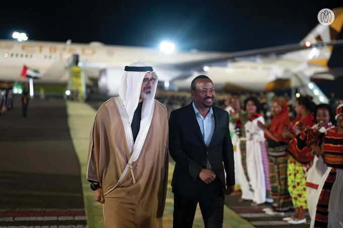 On behalf of UAE President, Crown Prince of Abu Dhabi arrives in Addis Ababa to attend World Without Hunger Conference
