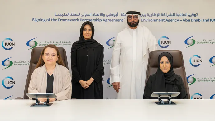 بتوجيهات حمدان بن زايد هيئة البيئة – أبوظبي توقِّع اتفاقية شراكة تنظيمية مع الاتحاد الدولي لحفظ الطبيعة