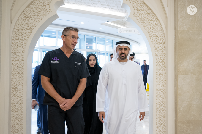 Theyab bin Mohamed bin Zayed visits Palestinian children and their families receiving treatment in UAE hospitals