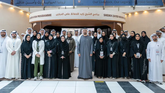 Theyab bin Mohamed bin Zayed visits 23rd Abu Dhabi International Hunting and Equestrian Exhibition