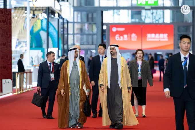 Theyab bin Mohamed bin Zayed attends opening of China International Import Expo 2025 in Shanghai