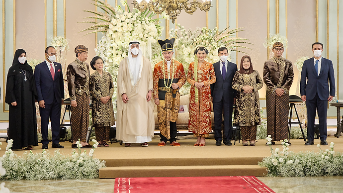 Khaled bin Mohamed bin Zayed attends wedding of President of Indonesia’s son, in Solo, Indonesia