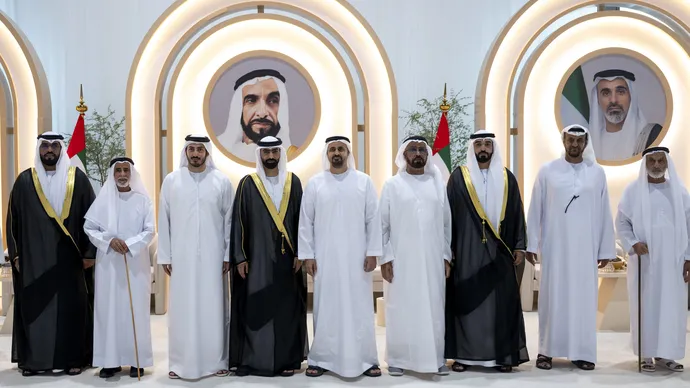 ذياب بن محمد بن زايد يحضر حفل استقبال بمناسبة أفراح الكتبي في أبوظبي