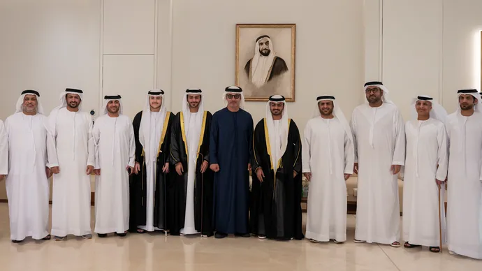 هزاع بن زايد يحضر أفراح الصيعري في أبوظبي