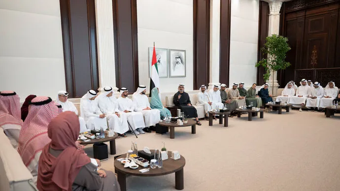 Khaled bin Mohamed bin Zayed receives delegation from Family Business Council - Gulf