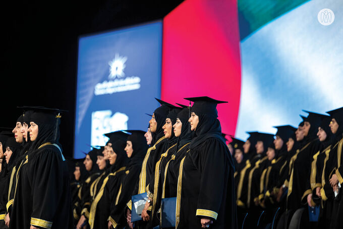 Theyab bin Mohamed bin Zayed attends Emirates College for Advanced Education graduation ceremony