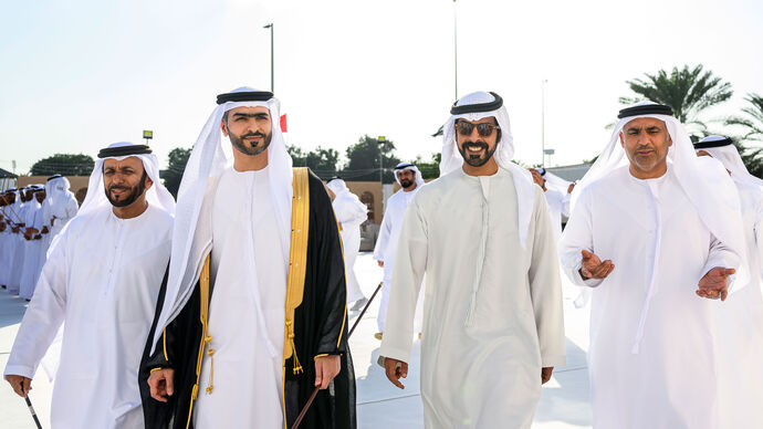 Khalifa bin Tahnoon bin Mohammed attends Al Dhaheri and Al Shamsi wedding reception