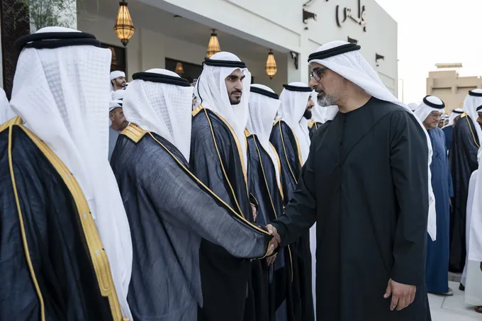 Khaled bin Mohamed bin Zayed attends Zayed Abdullah Al Hashmi wedding reception