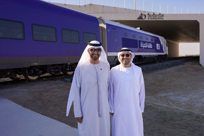 ADNOC and Etihad Rail complete first passenger rail journey between Abu Dhabi City and Al Dhannah region