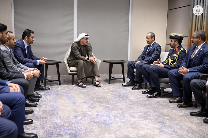Khaled bin Mohamed bin Zayed meets UAE Embassy staff, military attaché representatives and Japan-based ADNOC employees, in Tokyo