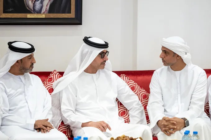 Hazza bin Zayed offers condolences on the passing of Ali Musabbeh Ali Al Shamsi