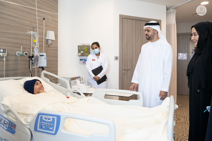 Theyab bin Mohamed bin Zayed visits Palestinian children and their families receiving treatment in UAE hospitals