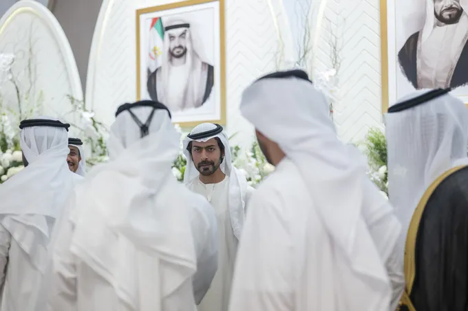 Khalifa bin Tahnoon bin Mohammed attends reception for Al Mazrouei weddings