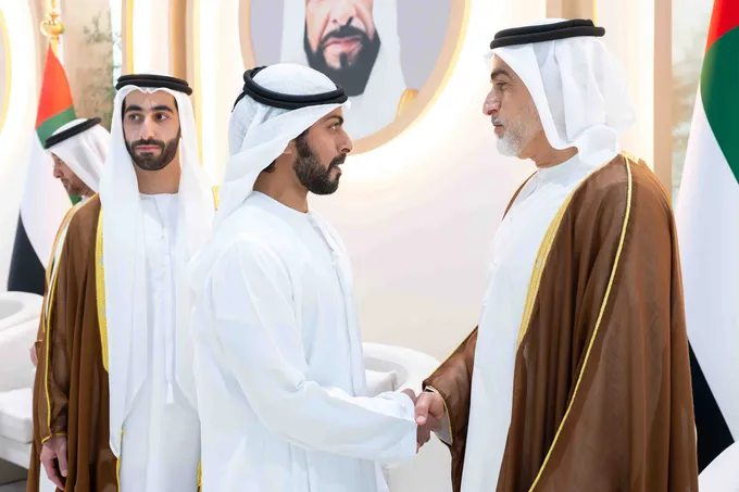 Khaled bin Mohamed bin Zayed attends Omeir Saeed Al Mheiri wedding reception