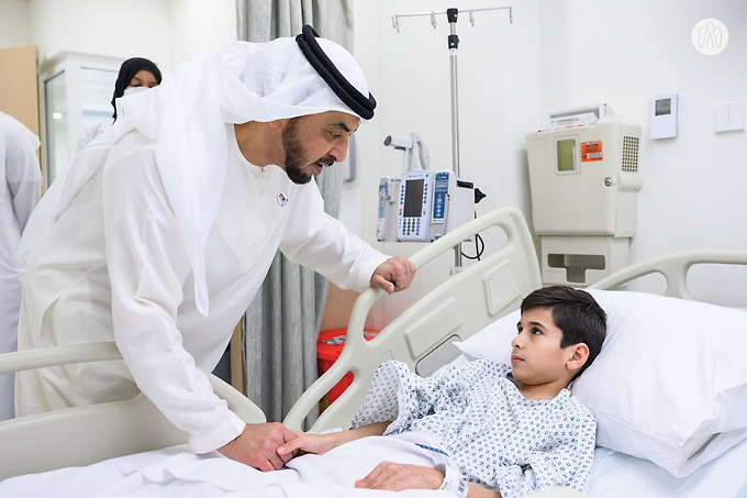 Hamdan bin Zayed visits victims of Syrian earthquake receiving treatment in UAE hospitals under Mother of the Nation initiative