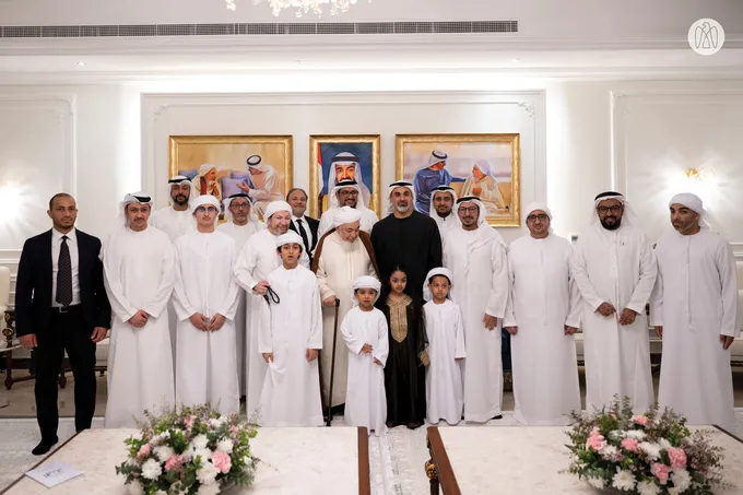 Khaled bin Mohamed bin Zayed visits Abdallah bin Bayyah at his residence in Abu Dhabi 