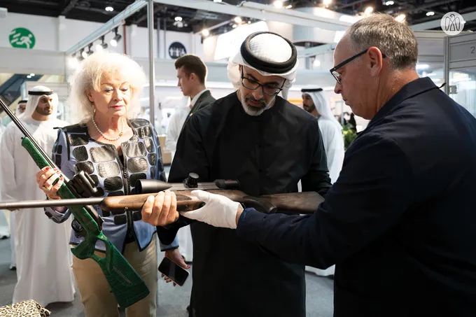 Khaled bin Mohamed bin Zayed visits Abu Dhabi International Hunting and Equestrian Exhibition (ADIHEX)