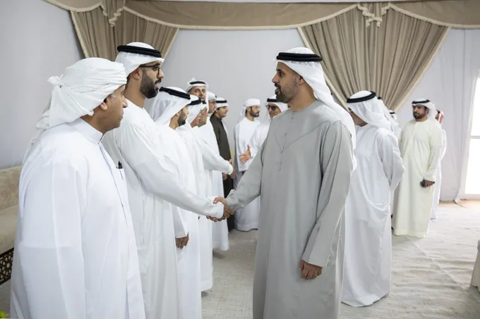 Theyab bin Mohamed bin Zayed offers condolences on the passing of martyr Fuad Saddiq Al Khoori’s sister
