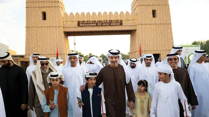 Hazza bin Zayed visits inaugural Al Ain Dates Festival