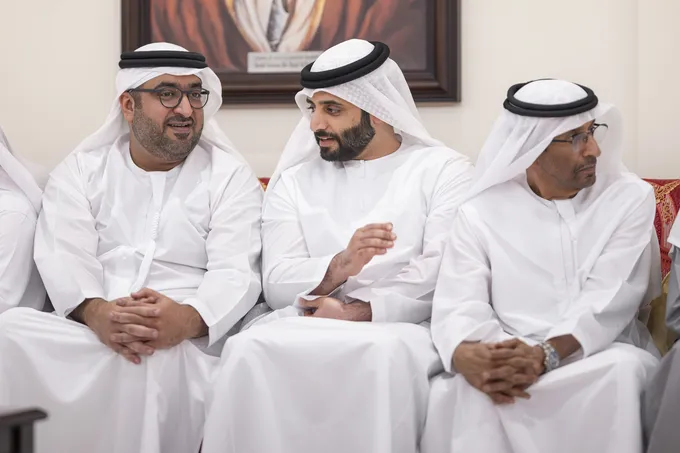 Hazza bin Zayed attends Zayed Saeed Al Ghafli wedding reception