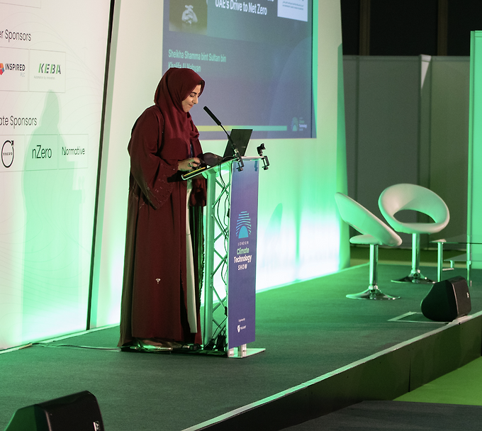 Sheikha Shamma bint Sultan bin Khalifa Al Nahyan Calls for Greater Innovation & Collaboration at the London Climate Tech Show