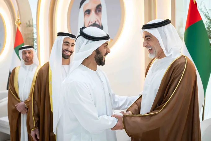 Khaled bin Mohamed bin Zayed attends Omeir Saeed Al Mheiri wedding reception