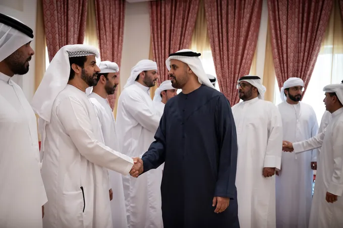 Theyab bin Mohamed bin Zayed offers condolences on the passing of Saif Rashid Al Nayli and Mohamed Faleh Al Shamsi
