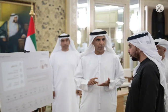 Hamdan bin Zayed receives delegation from Abu Dhabi Heritage Authority and reviews projects, programmes, and plans