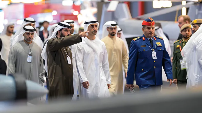 Hamdan bin Mohamed bin Zayed visits UMEX and SimTEX 2026